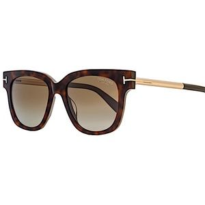 Tom Ford Square Sunglasses  Tracy 56H Havana Polarized 53mm